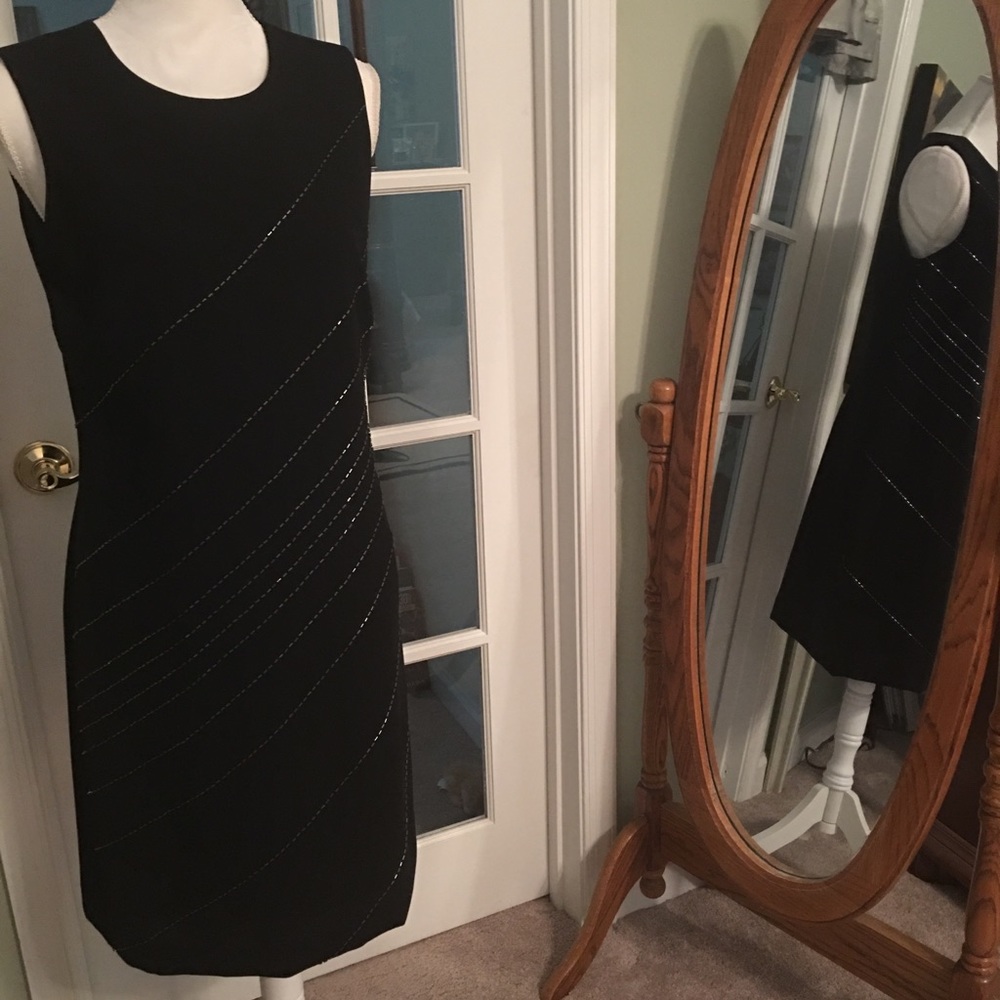 Beautiful Black Sheath with Sequin Detail